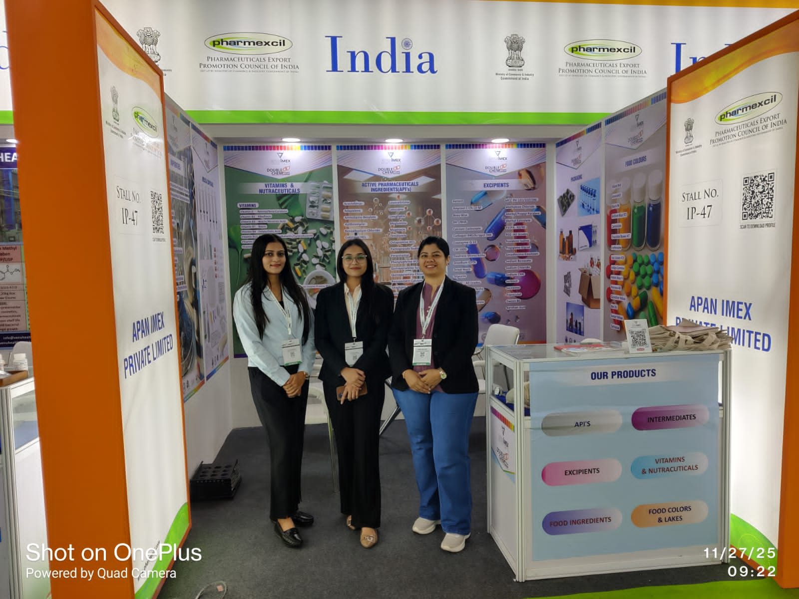 The team at the stand, CPHI 2025